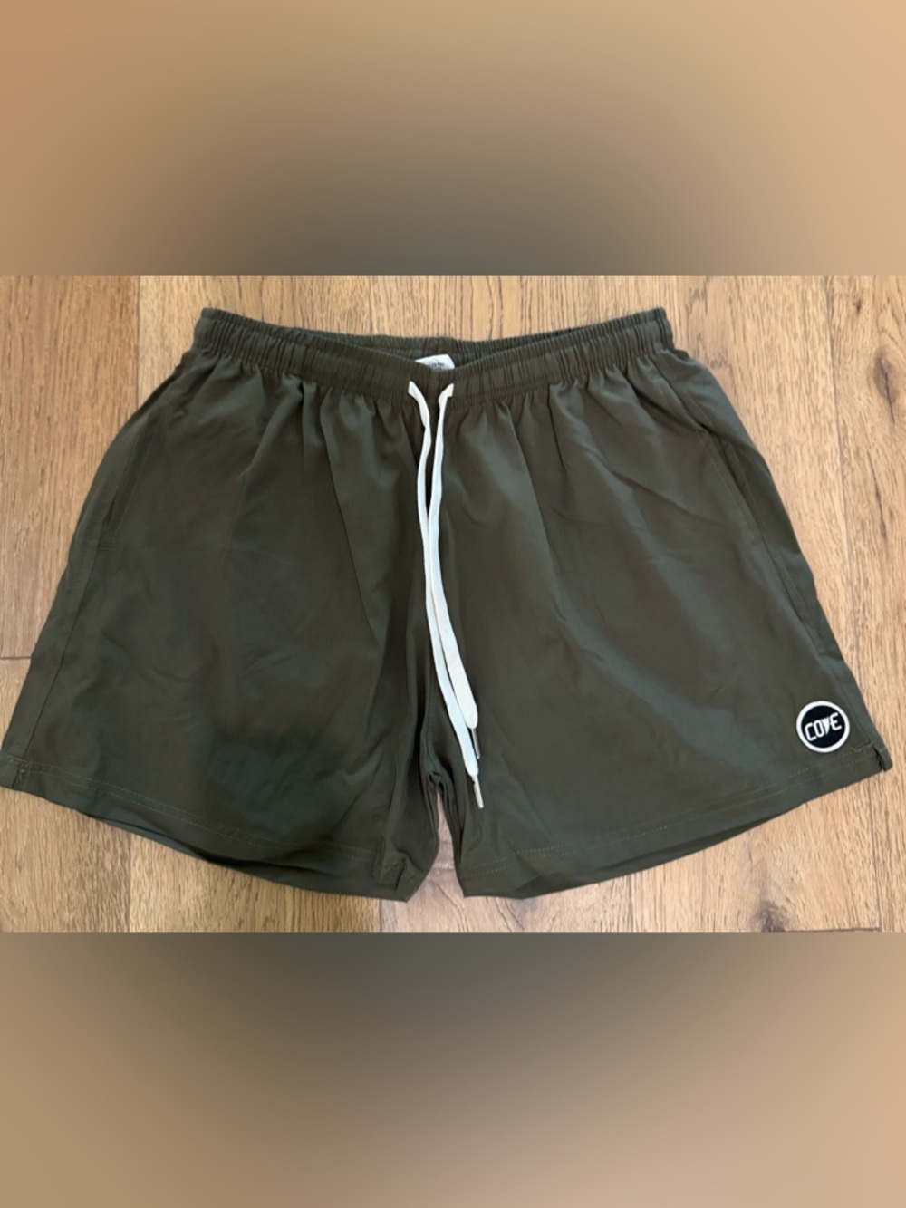 ❤️ 2/$37 COVE Olive Active hybrid athlete/swim  shorts 5” inseam $48 - Picture 3 of 10